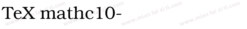 TeX mathc10字体转换
